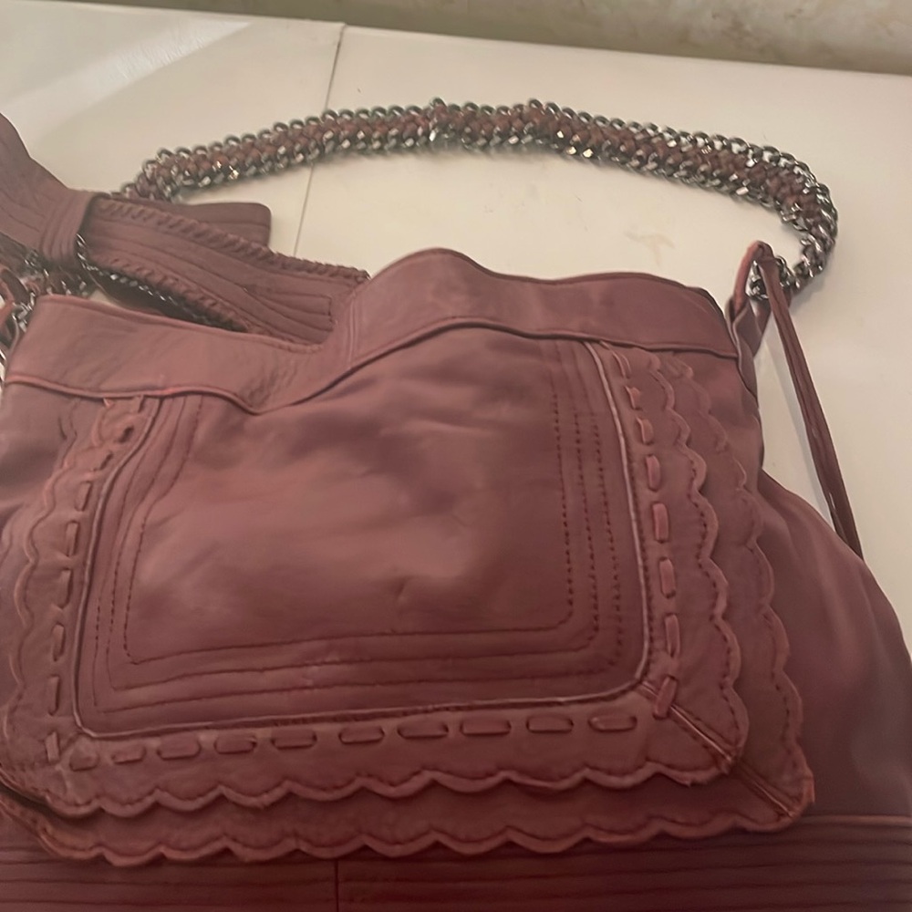 Vince Camuto burgundy tote bag